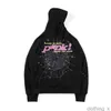 スパイダーフーディーズデザイナーメンズプルオーバーレッドSP5DER YOUNG THUG 555555 ANGEL HOODIES MENレディースフーディー刺繍スパイダーWebスウェットシャツジョガーズサイズS/M/L/XL A038 VFFA