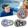 Spinning Top 1pcs Fingertip Toys Gyro Sprocket Flywheel Fingertip Gear Fidget Toy Roadbike Metal Spinner Kids Christmas Chain Gifts Spin W1w8 230826