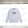 xinxinbuy Männer Frauen Designer Sweatshirt Paris Bunte florale Buchstabenstickerei Grün Grau Blau Schwarz Weiß S-XL