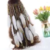 Hair Clips Feather Crown -selling Headdress Bohemian Hairband Exotic Hippie Pearl Hairbands Accessories