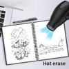 Anteckningar A6 Återanvändbara Erasable Notebook Black Notebook Microwave Wave Cloud Erase Notepad Note Pad fodrad med Pen Save Paper 230826