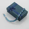 Bracelets à maillons en cristal bleu naturel pour femmes, bijoux de santé à la mode, couleur argent, boîte gratuite