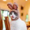 Dog Apparel Washable Stylish Ears Pet Cat Plush Headwear Lightweight Hat Comfortable For Daily Collocation