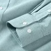 Мужские платья рубашки полосатые мужчины повседневное хлопок с полным рукавом воротник мягкая мужская деловая рубашка осень весна 230826