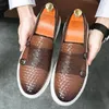 Dress Shoes Brown Men's Vulcanize Double Buckle Monk Black SlipOn Lazy Handmade Men Casual 230826