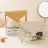 Förvaringslådor kuvert wrap makeup arrangörer badrum hudvård läppstift låd kosmetisk transparent reserväska behållare