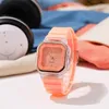 Wristwatches Candy Colors Silicone Square Quartz Women Watch Simple Sports Multifunctional Digital Female Men's Fashion