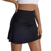 Cintura barriga shaper corpo feminino suor sauna atlético golfe skorts leve saia plissada com bolsos para correr tênis treino shapewear 230826