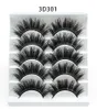 False Eyelashes 5pairs Natural Dramatic Volume Extension Thick Long 3D Mink Lashes Fluffy Faux Eyelash