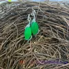 Dingle örhängen grön jade smycken tillbehör lyx naturliga 925 silverenergi kvinnor gåva gåvor ädelstenar sten talismans charm