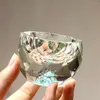 Bicchieri da vino Vetro creativo Tazza da tè Turchese Lamina d'oro Moda domestica Cristallo di diamante