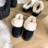 Donne pelliccia inverno pantofole sandali sandali Slip su vetrini di piattaforma femminile designer di suola in cotone casa di cotone fa cott