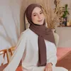 Vêtements ethniques 2023 Femmes musulmanes Hijab Écharpe extensible Hijabs Plain Soft Turban Head Wraps Islamique Afrique Foulard Foulards