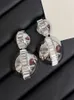 Pendientes de diseñador SL Top de lujo Verano Nuevo Degradado Agua Diamante Bola Espejo Pendientes exagerados Encanto elegante Pendientes de alto grado Accesorios femeninos Joyería