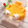 Pullover Winter Big Children Thick Sweaters Boy Girl Knitted Turtleneck Kids High Collar Pullover Sweater Plus Velvet Warm Knitwear 2-10Y 230826