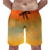 Herr shorts solnedgång tryckt bräde sommar havsvågor sport fitness korta byxor man snabb torr vintage anpassad plus size strandstammar