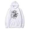 Women's Hoodies Sweatshirts Y2K Thickened dragon print loose hooded sweater for women's autumn and winter long sleeved lazy style hooded vintage punk top 230827