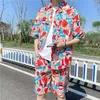 Männer Kleid Hemden 2023 Sommer Strand Schnell Trocknend 2 Stück Set Tragen Kleidung Männer Lose Fit Outfits Hawaiian Hemd meer Seite Beruf Kleidung 230826