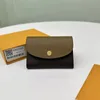 Classic Designer Bag Brown Flowers Leather Print Women Wallet TOP Quality Real Leather Card Holders Fashion Lady Handbag Purse with Box