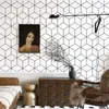 Wallpapers preto e branco treliça papéis de parede rolo moderno simples grade geométrica papel de parede sala de estar tv quarto ins nordic decoração de casa