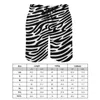 Men's Shorts Black Zebra Stripes Gym Modern Animal Shiny Classic Beach Short Pants Man Design Sports Quick Dry Trunks Gift Idea