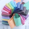 Packaging Paper 50yardsRoll 16mm Black White Pink Plaid Checked Printed Ribbons DIY Handmade Crafts Headband Hair Clips Earrings Bow Ties 230826