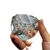 Bicchieri da vino Vetro creativo Tazza da tè Turchese Lamina d'oro Moda domestica Cristallo di diamante