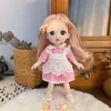 Dolls 16cm Bjd Doll Dress Up with Clothes for Girls Movable Joint Beautiful Toys Gifts Kids 18 230826