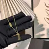 Designer ketting SL luxe top nieuwe modetrend lichte luxe niche elegant temperament eenvoudig en veelzijdig casual ketting hoogwaardige accessoires sieraden