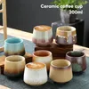 Cups Saucers 1pc 200ml Retro Ceramic Coffee Cup Coarse Teacup Water Pottery Breakfast Milk Mugs Chinese Porcelain