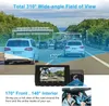 Мини -камеры Dash Cam Dual Camera 4K для автомобильного видеорегистратора UHD Night Vision Dashcam GPS 24H Монитор парковки 170 ° Fov 2 Drive DVRS Регистратор 230826