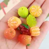 Fake Mini Fruits Figurines Mini Orange Blueberry Grape Raspberry Fruit Model Home Kitchen Decoration 122245