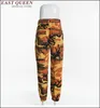 Women's Pants Military Camouflage Dance Punk Streetwear Elastic Waist High Street Loose Full Length Sexy 3481 A