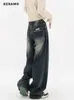 Women's Jeans Harajuku Streetwear Retro Fashion Autumn Women High Waist Jeans Loose Wide Leg Straight Loose Denim Trousers Y2K Baggy Pants 230826