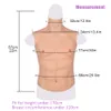 Bröstform Knowu Fake Chest Muscle Belly Macho Soft Silicone Man Artificial Simulation Muskler High Collar Version Cosplay Crossdress 230826