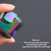 Спиннинг верхний квадратный стильный куб Cube EDC металлический сплав гироскоп Magic Dice Dice Dese Desem Dise Lext Stress Stresture Образовательные игрушки для ADHD Autism Kids Adult 230826