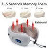 Nekkussen masseren RLESMEN U-vormig elektrisch massagekussen Memory Foam Soft Massager Slapen Reizen Vliegtuigkussens Cervicale gezondheidszorg 230826