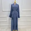 Etniska kläder kimono abaya ramadan muslimska hijab klänning kalkon osynlig knapp broderi abayas för kvinnor dubai 2023 islam party outfit