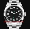 Men Air King Watch New 126900 Full Condition Black Dial 40mm Automatic Mechanical Movement Water Resistant Asia 2813 Movement