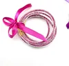 Очарование браслетов модное силиконовое желе браслет для женщин 5-слойное ярко-цветное лук флэш-флэш-флэш-пара
