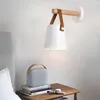 Vägglampans ljus fixtur med tråd inre hem lampor rum levande belysning träskonna för modern nordisk säng