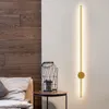 Lâmpada de parede moderna minimalista longa led arandela luz interior sala de estar quarto sofá fundo