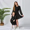 Family Matching Outfits V Neck Mother Daughter Dresses Set Spring Mom Mum Baby Mommy and Me Clothes Fashion Women Girls Mesh Dress 230826