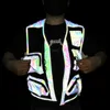 Mäns västar fluorescens reflekterande väst män utomhus mulitipocket last fiske cool net ärmlös västmäster chaleecos para hombre 230826