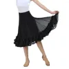 Scene Wear Women's Dance Kjol Red Ballroom Flamenco Standardklänning Black Waltz Party Smooth Swing Long Clothes