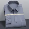 Men's Dress Shirts 2023 Men Business Office Long Sleeve Standard Stretch Casual Classic Stretchy Silky Non-iron Shirt Pocketless