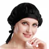 Beanie/Skull Caps SuyaDream100% Mulberry Silk Sleep Cap for Women Hair Care Natural 19 Momme Silk Night Bonnet with Adjustable Ribbons 230826