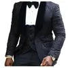 Męskie garnitury Blazers w stylu Groomsmen Shawl Lapel Groom Tuxedos Czerwone/Białe/Czarne mężczyźni garnitury Wedding Man Blazer Kurtka Pantstievest C46 230827