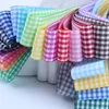 Packaging Paper 50yardsRoll 16mm Black White Pink Plaid Checked Printed Ribbons DIY Handmade Crafts Headband Hair Clips Earrings Bow Ties 230826