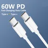 Câble USB C vers USB C pour Samsung S20 Xiaomi PD 60W câble de charge rapide MacBook Pro IPad Pro pour chargeur iphone Type C